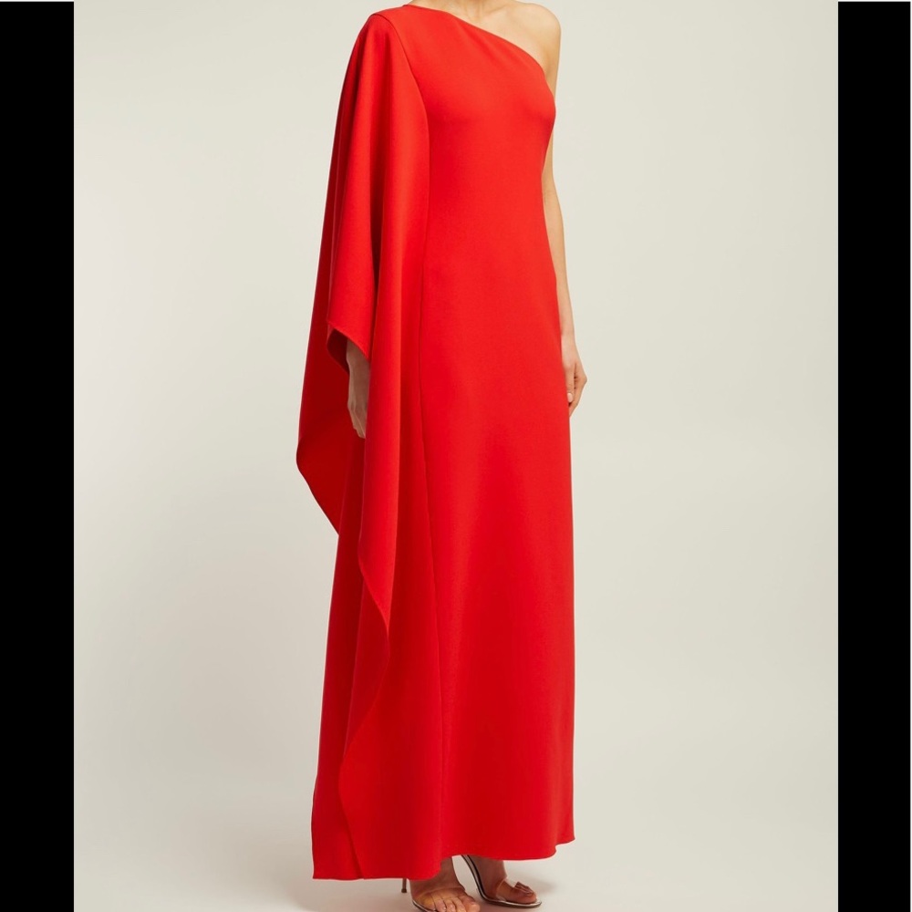 Osman One-Shoulder Crepe Gown